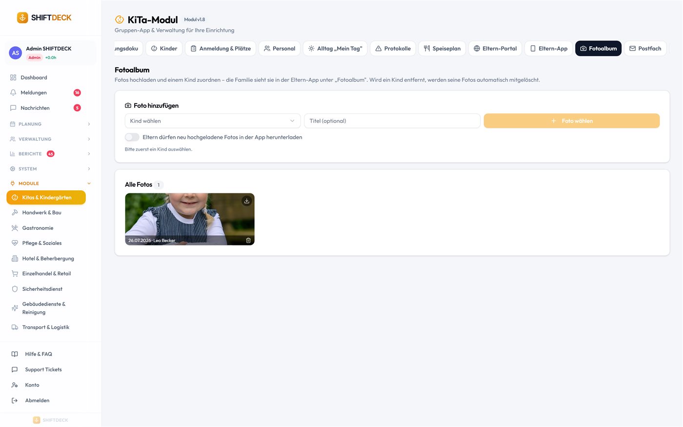Das Fotoalbum der Gruppe.